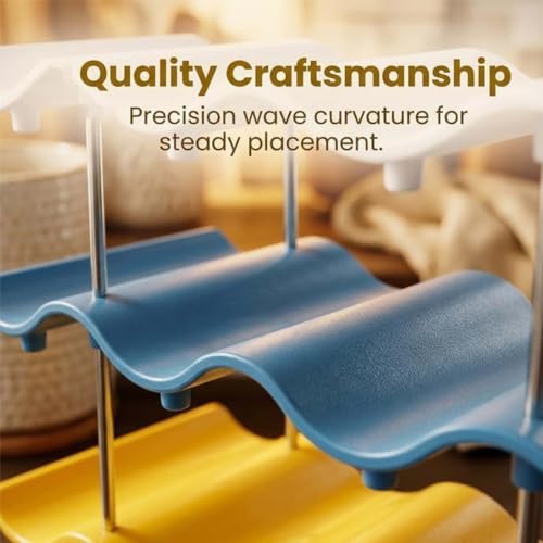 3-Tier Wave Cup Storage Rack, Multi-Tier Stackable Water Bottle