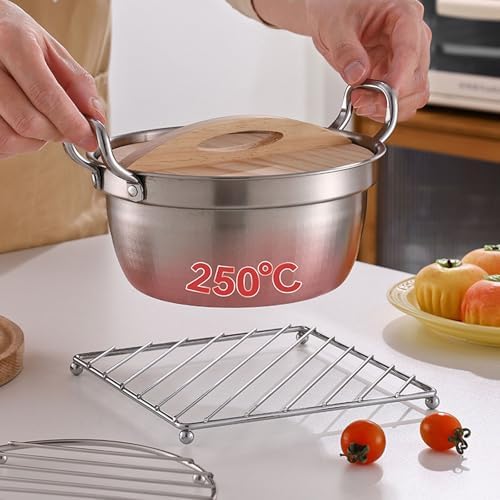 3 Pcs Stainless Steel Trivets Heat Resistant Insulated Hot Pads Table