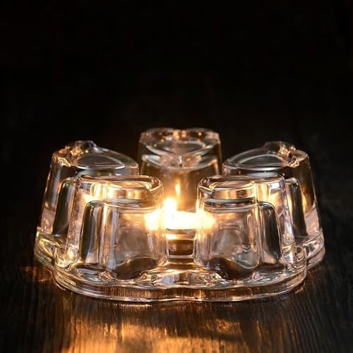 Crystal Teapot Heating Base Glass Teapot Warmer In Heart Shape Heat