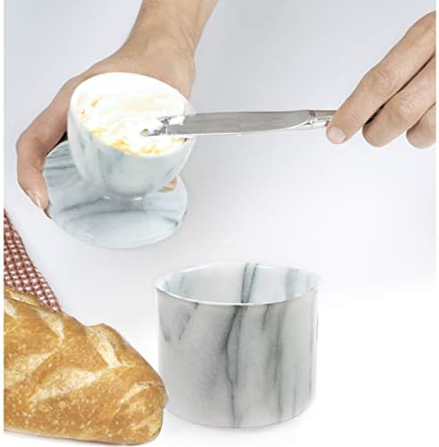 Norpro Marble Butter Keeper,Off-White
