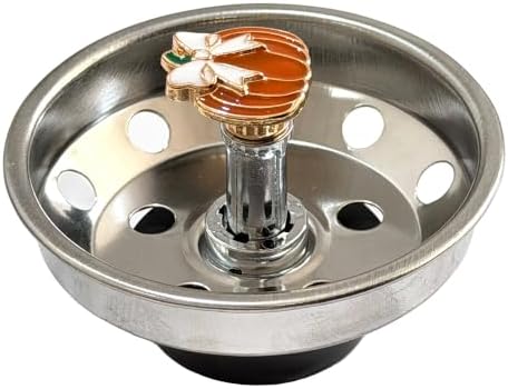 Stainless Steel Sink Strainer Stopper with Pumpkin Bowknot