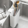 Drainer Drain Basket Utensil Holder, White