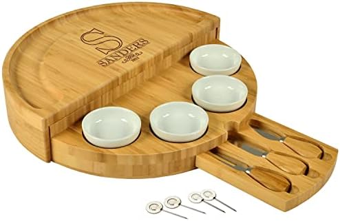 Picnic at Ascot Deluxe Custom Engraved Bamboo Cheese/Charcuterie Board