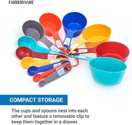 Farberware Measuring Cups and Spoons Set, 12-Piece Rainforest