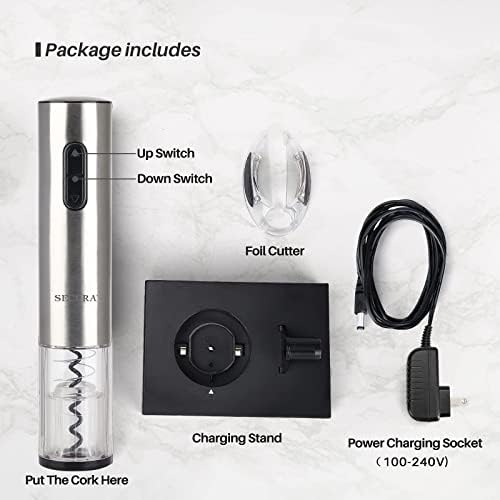 Secura Electric Wine Opener, Automatic Electric Wine Bottle Corkscrew