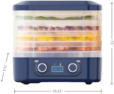 Food Freeze Dehydrator Machine, 5 Trays, Blue