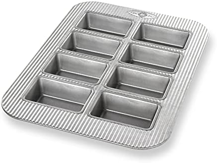 USA Pan Bakeware Nonstick Mini Loaf Pan, 8-Well