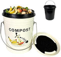 1.3-Gallon Stainless Steel Kitchen Compost Bin with Lid