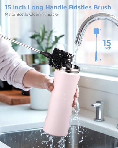 EasyAcc Water Bottle Cleaner Brush, 3 Pack 15 Inches Straw Brush