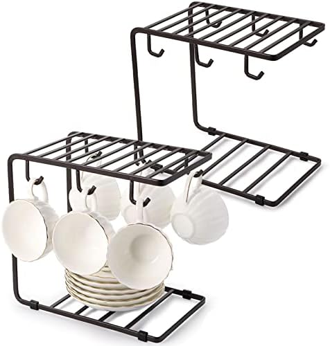 Hedume 2 Pack Metal Wire Tree Stand for Mug, Countertop or Pantry