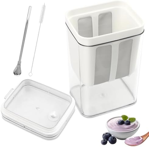 Greek Yogurt Strainer, 1.16Quarts Fine Mesh Strainer with Bag & Lid