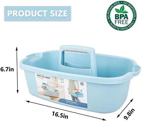 JiatuA Large Cleaning Caddy Basket, Blue