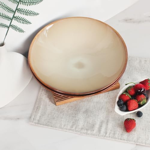 Ceramic Pasta Bowls 17 Oz, Salad plates, for Serving Soup Pasta Noodle