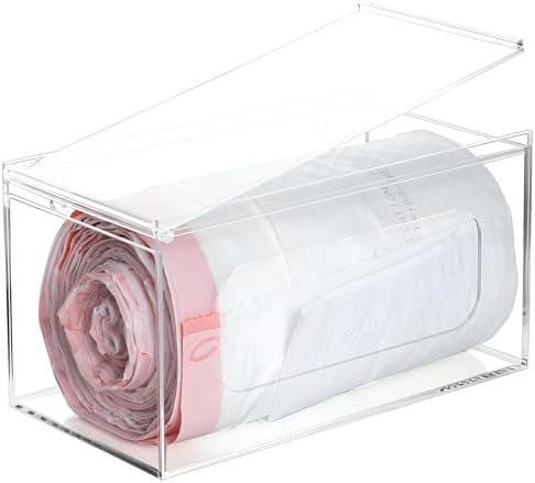 SEANADO Acrylic Trash Bag Dispenser, Wall Mount Kitchen Organizer