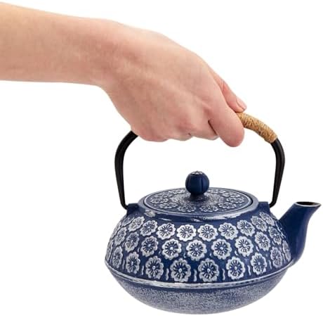 Juvale Japanese Cast Iron Teapot with Infuser - Enhanced Heat