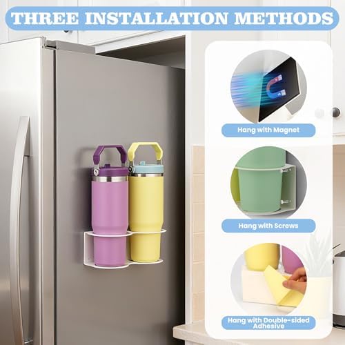 2 Pack Magnetic Stanley Cup Holder Water Bottle Organizer for Stanley
