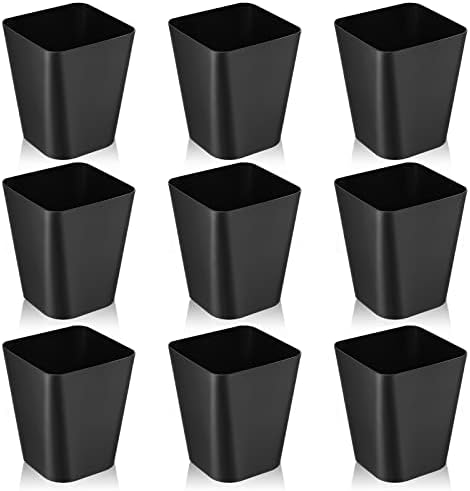 Hoolerry 9-Piece Trash Can Set, 2 Gallon, Black