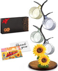 GAJ Sunflower Mug Tree Coffee Cup Holder, Countertop Stand Holds 4