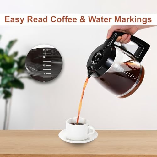 14-Cup Glass Carafe Replacement for Cuisinart Coffee Maker Models