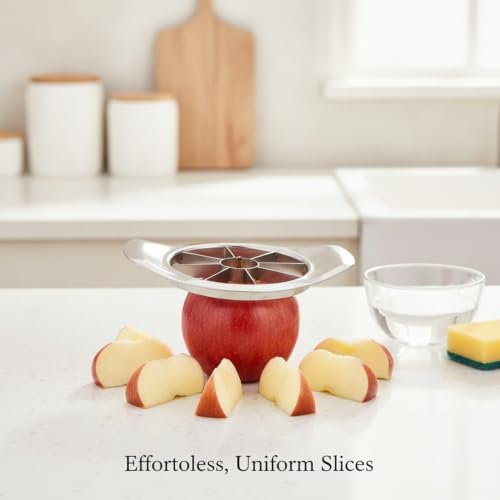 Stainless Steel Apple Slicer and Corer - Manual Fruit Cutter for 8