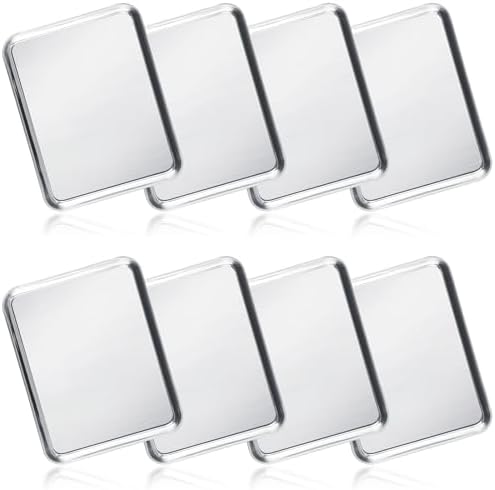QTLCOHD 8 Pack 9 x 12 Inch Stainless Steel Quarter Baking Sheet Pans