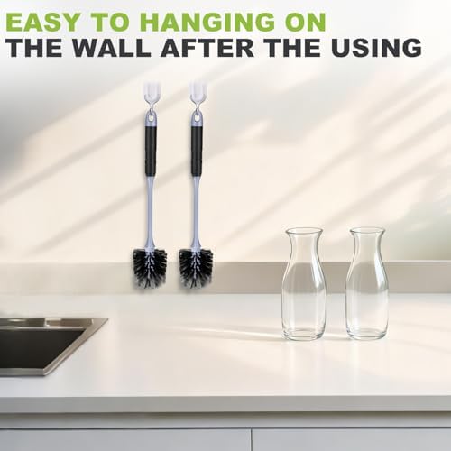 Long Handle Bottle Brush, Non-Scratching Water Bottle Brush Cleaner