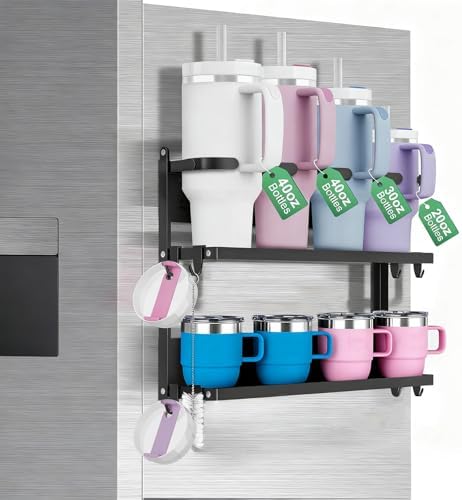 Magnetic Stanley Cup Holder for Refrigerator, Water Bottle Organizer