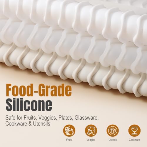 2 Pack Silicone Dish Drying Mat for Kitchen Counter Dining Place Mats