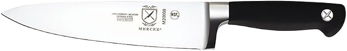 Mercer Culinary M20050 Genesis 6-Piece Wood / Glass Knife Block Set - Image 5