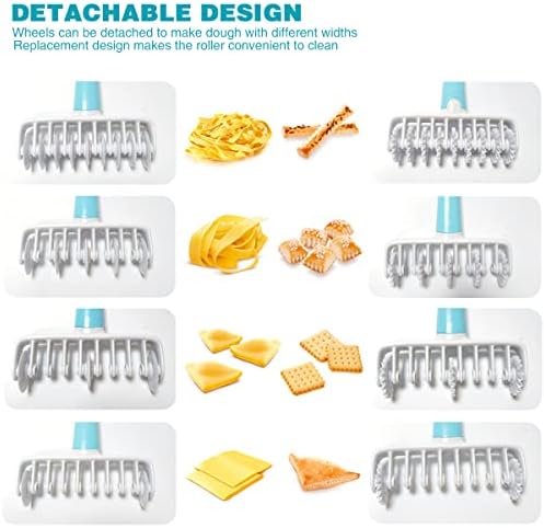 Pastry Dough Lattice Cutter Wheel Roller Fondant Ribbon Cutter with 4