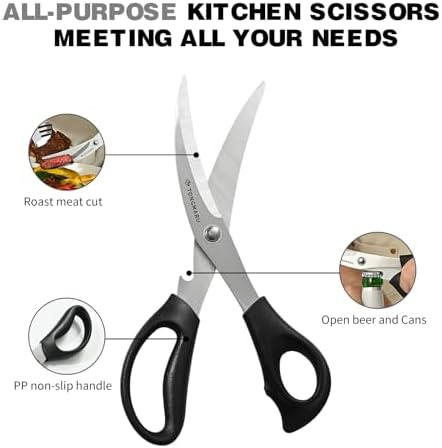 Kitchen Scissors Heavy Duty BBQ Shears, Super Sharp All Purpose