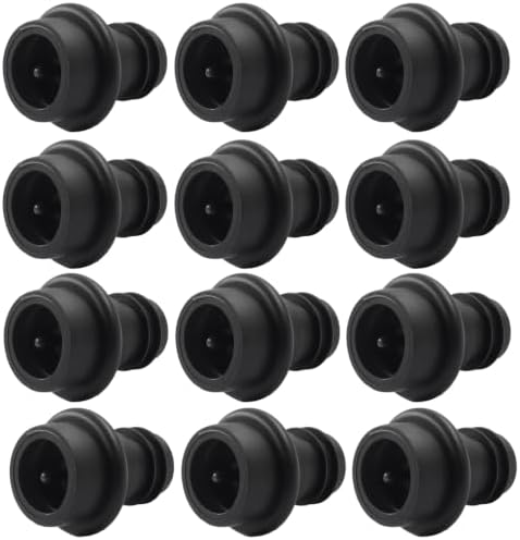 Wine Vacuum Stoppers - 12-Pack Reusable Rubber Wine Saver Preserver