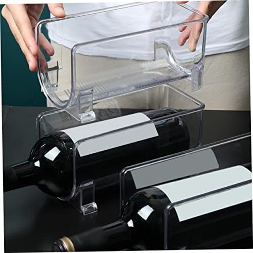 Garneck 2pcs Stackable Plastic Wine Racks, Countertop Bottle Holder