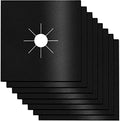 Stove Burner Covers,0.3 MM Double Thickness,8 Pack,Black,Size 10.6” x