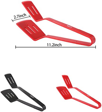 Mu&Ti Silicone Kitchen Tongs, 2-in-1, 11 In
