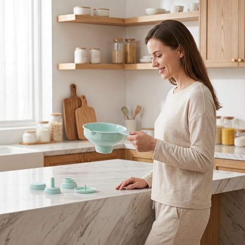 7-in-1 Multi-Function Kitchen Funnel Set, Food Grade Plastic Funnel