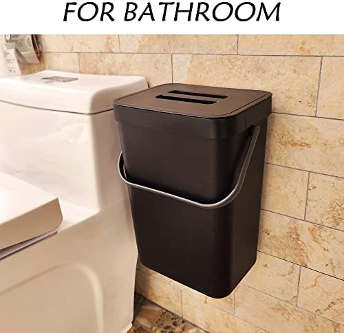 stonespace Under Sink Compost Bin, 3.2 Gallon, Black