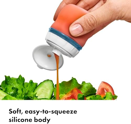 OXO Good Grips Prep & Go Silicone Squeeze Bottles 2 Pack-2.3oz, Ocean