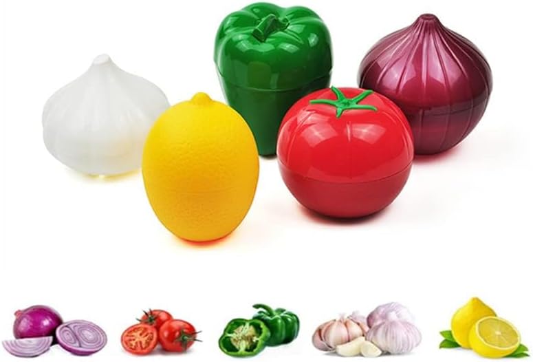JOSON 5-Piece Vegetable and Fruit Storage Set, BPA-Free Reusable