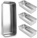 AKOLAFE 4 Pack Stainless Steel Loaf Pan Large 12.5”x5.5” Banana Bread