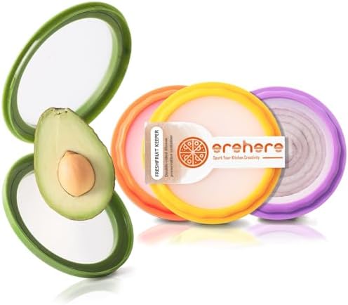 Silicone Food Storage Containers, 4Pcs Avocado Saver