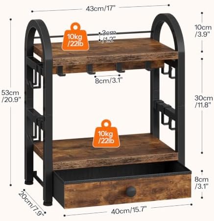 HOOBRO Coffee Mug Cup Holder, Coffee Station Organizer for Countertop
