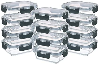 GULFLIN 24-Piece Small Glass Food Storage Containers
