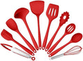 Silicone Cooking Utensils Set of 10, Red