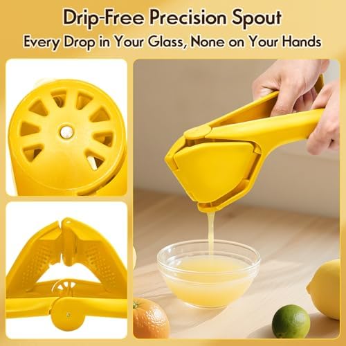 Manual Lemon Squeezer, 2 Packs, Yellow