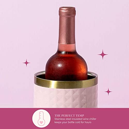 Paris Hilton Wine Bottle Chiller Set, Insulated Double Wall Chiller