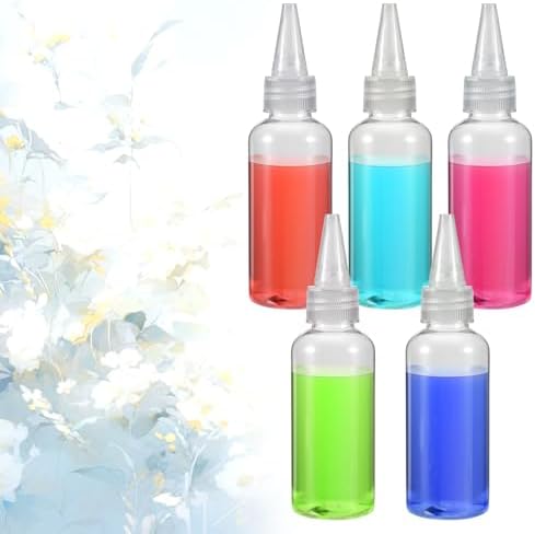 8 Pcs 1.7 oz Plastic Mini Squeeze Bottles, 50ml Mini Squirt Bottles