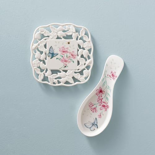 Lenox Butterfly Meadow Porcelain Spoon Rest, 10 Inch