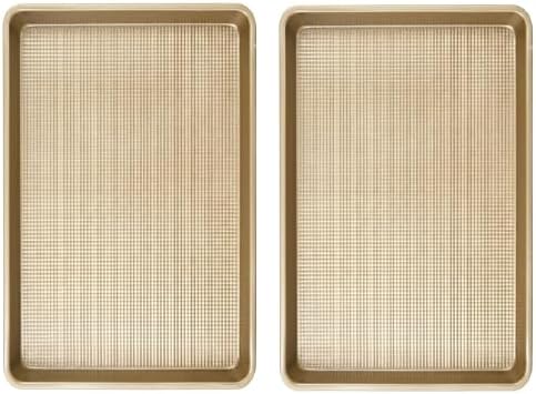2 Pack Quarter Sheet Pan | 13'' Baking Sheet Pan Set | Cookie Sheet