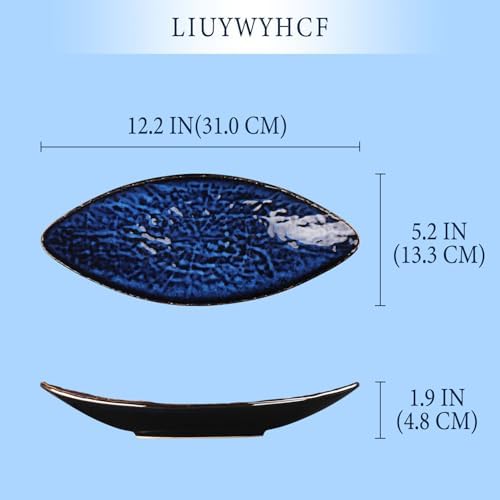 Ceramic Serving Platters - Set of 4 Oval Platters for Entertaining